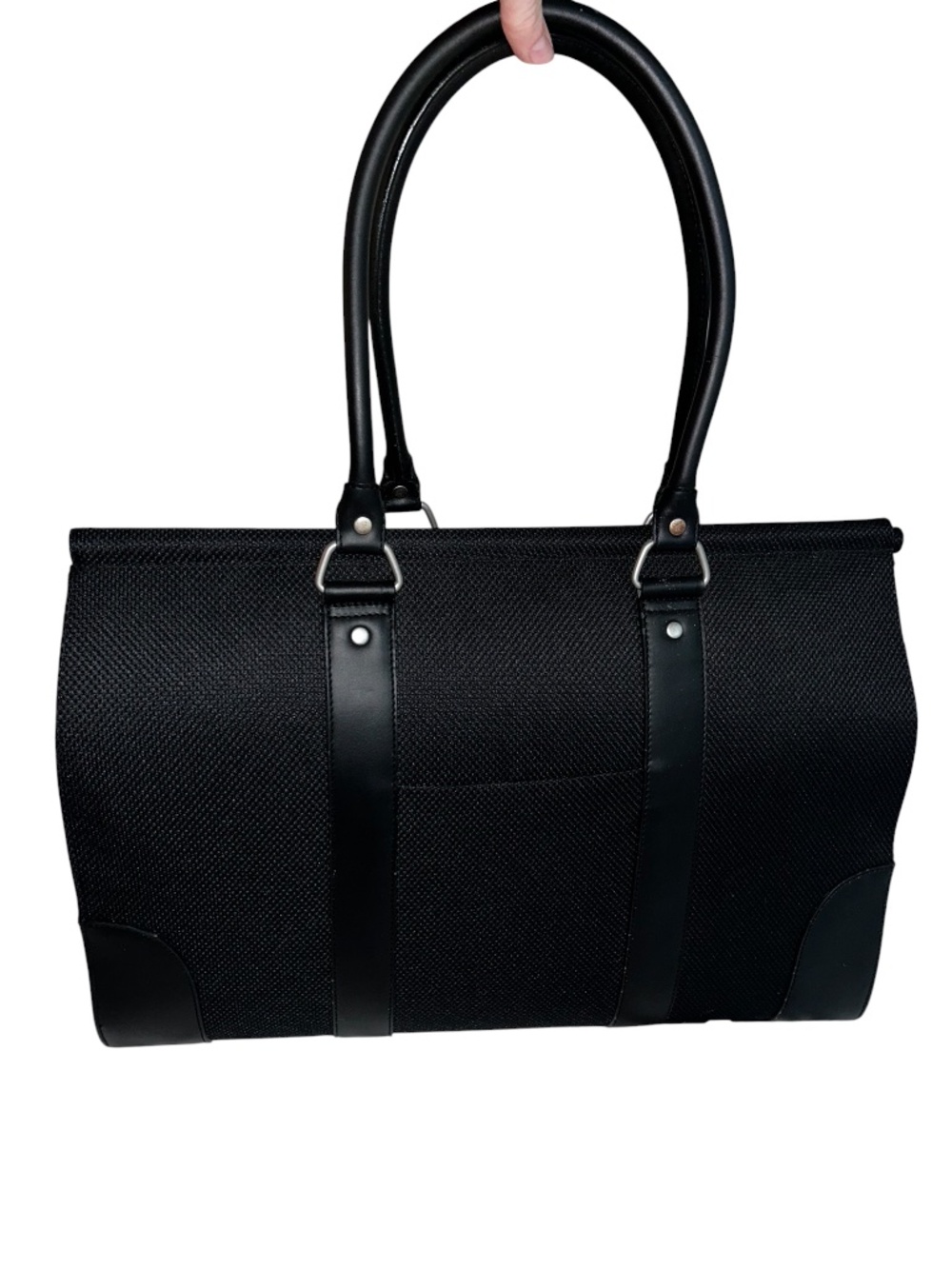 L.L. Bean black NEW rich overnight weekender bag